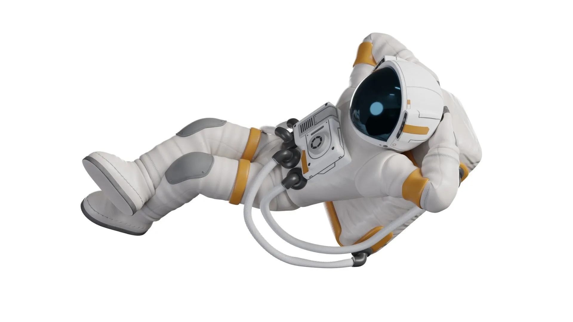 Cartoon Astronaut Man high quality 3D model details showcase